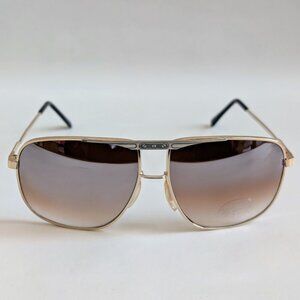 NWT Vintage 90's Large Square Metal Sport Sunglasses (S. Gold)